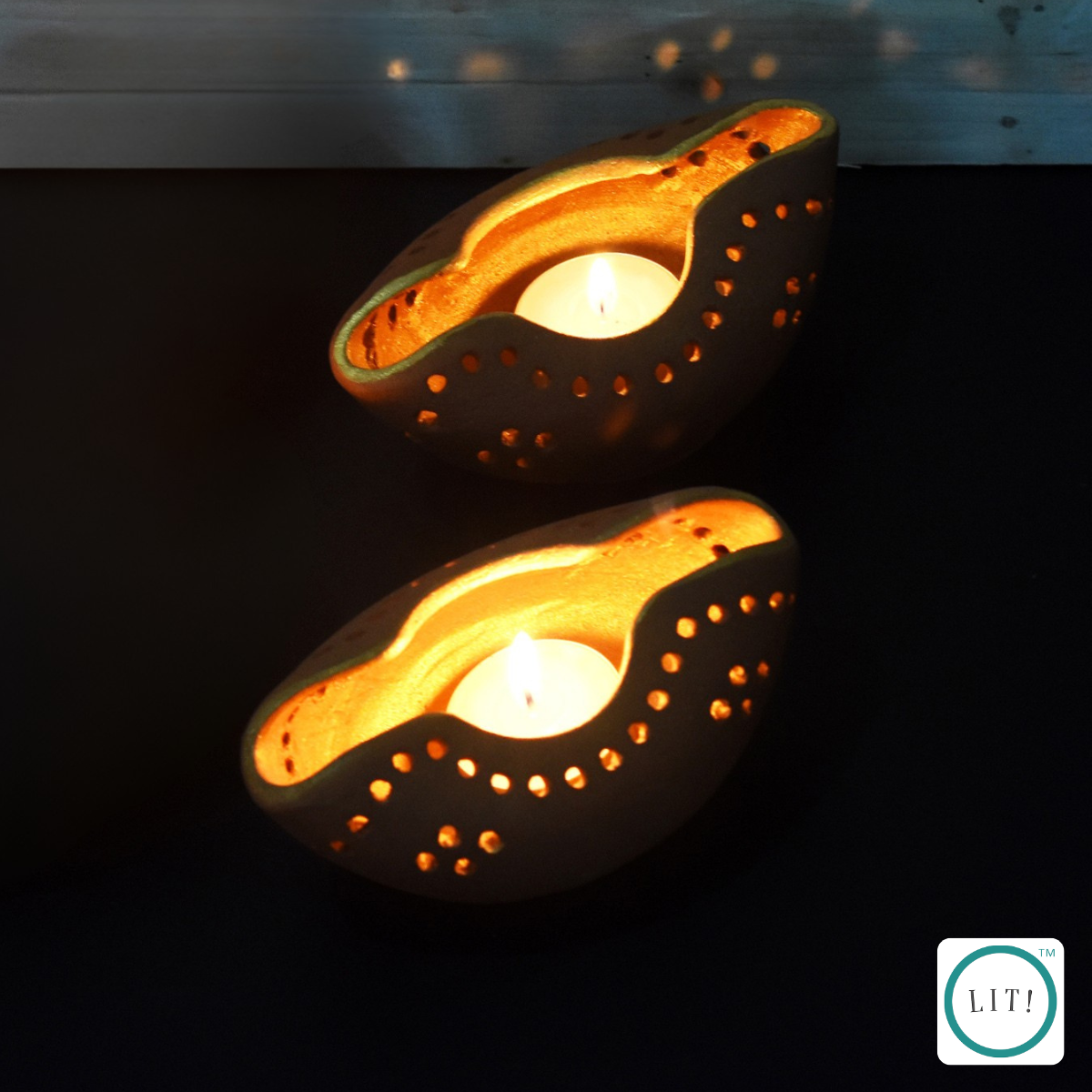 Pack of 2 Chiraag Tealight Holder – Traditional Ambient Decor
