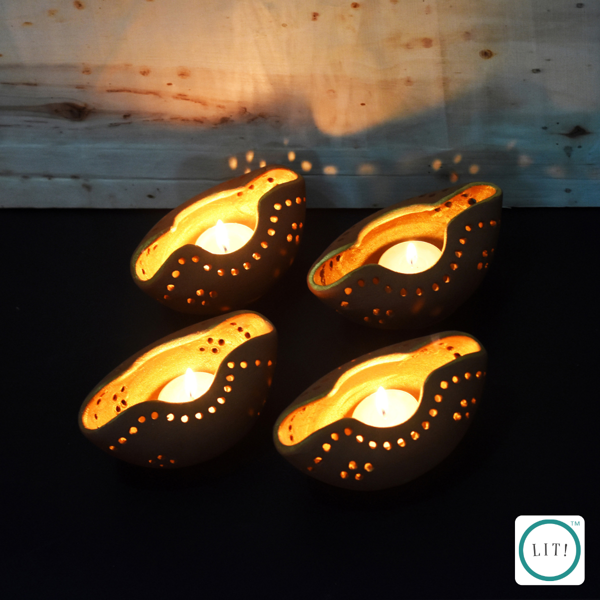 Pack of 2 Chiraag Tealight Holder – Traditional Ambient Decor