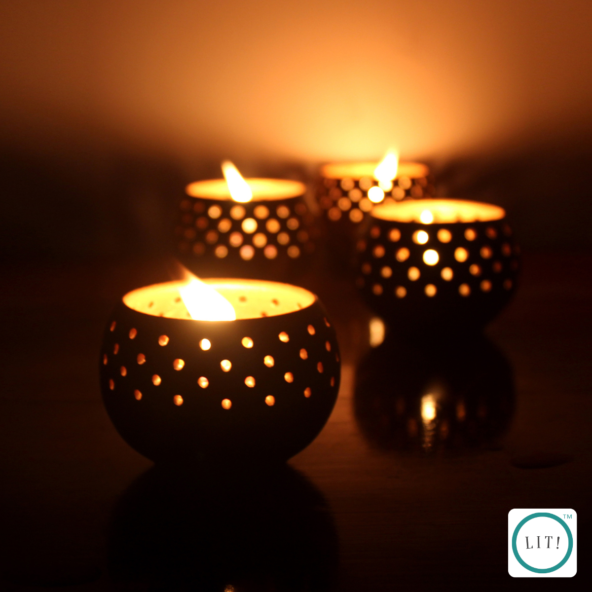 Pack of 2 Dome Terracotta Tealight Holder – Earthy Glow for Peaceful Spaces