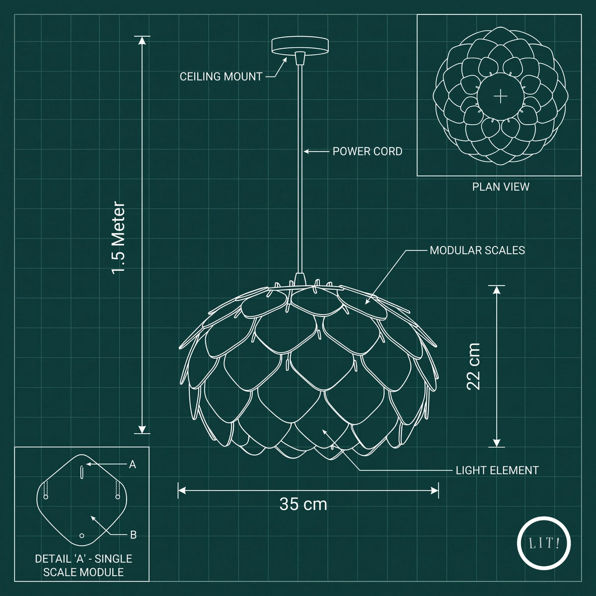 Nivara Wooden Pendant Light