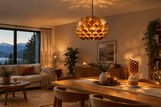 Choose Warm, Energy-Efficient Pendant & Table Lamps