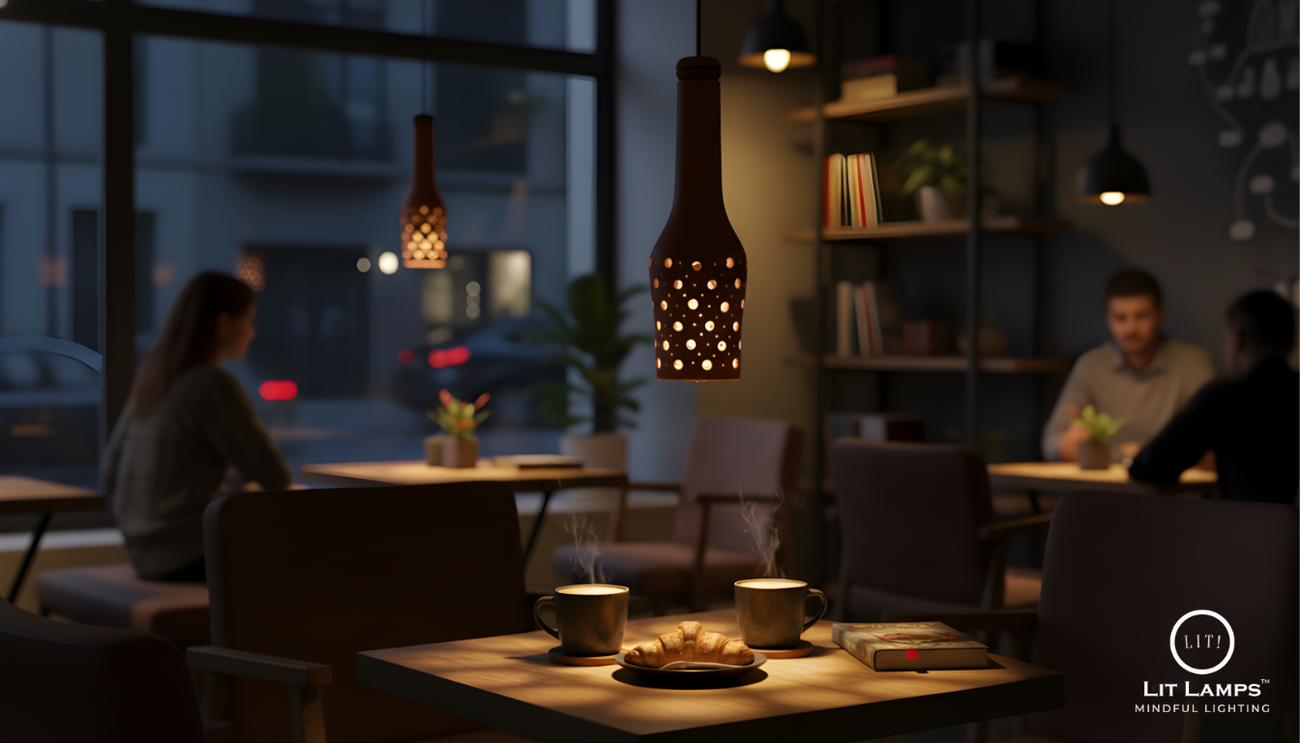 terracotta lamps for restaurant lighting