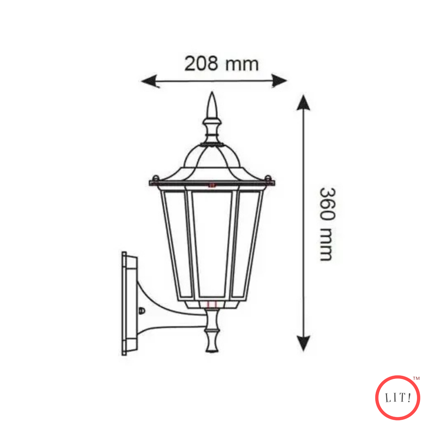 Aluminium Alloy Porch Light Fixtures for Outdoor Garage and Pathway