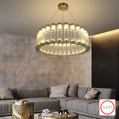 Contemporary Classic Glass Tube Pendant Light