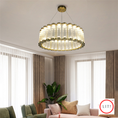 Contemporary Classic Glass Tube Pendant Light