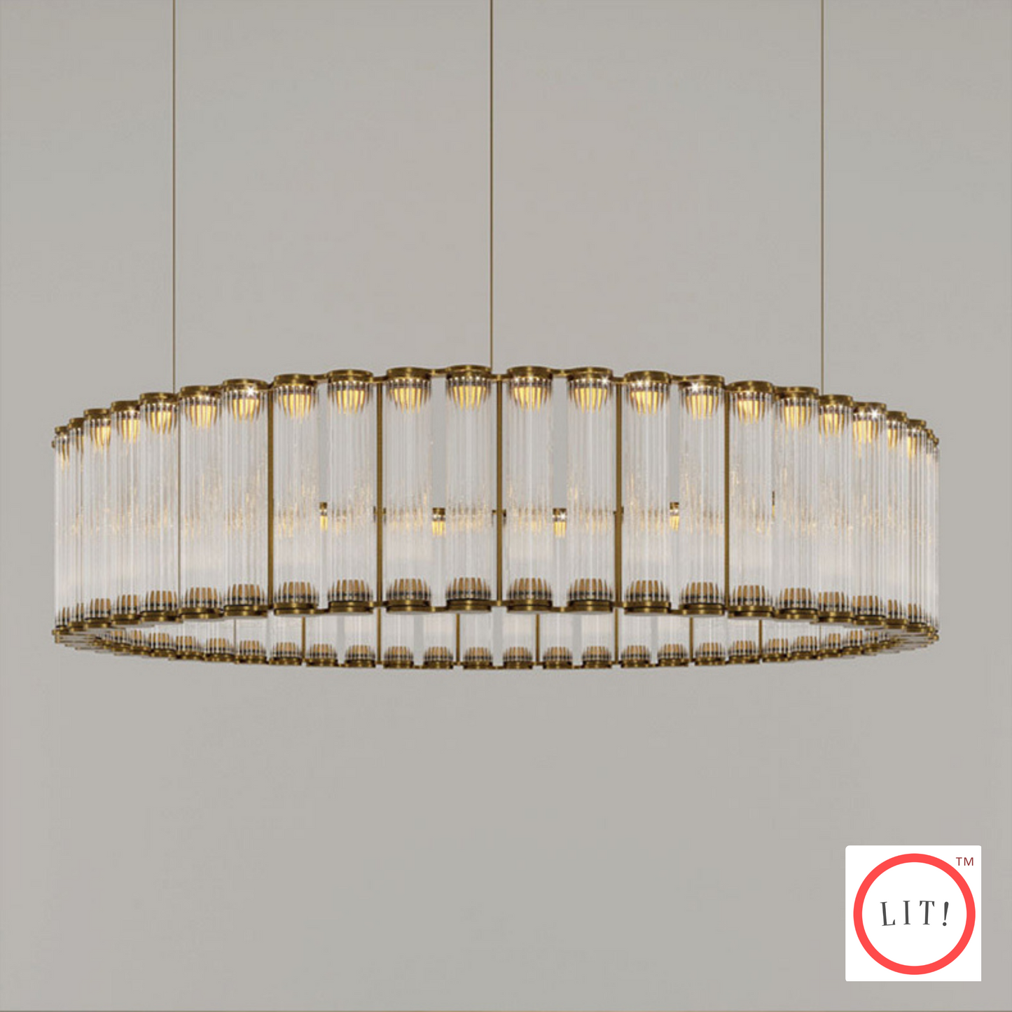 Contemporary Classic Glass Tube Pendant Light