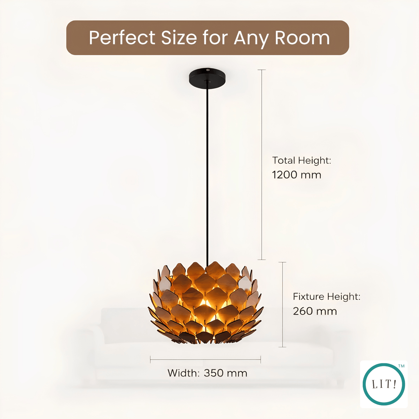 Petra Wooden Pendant Light