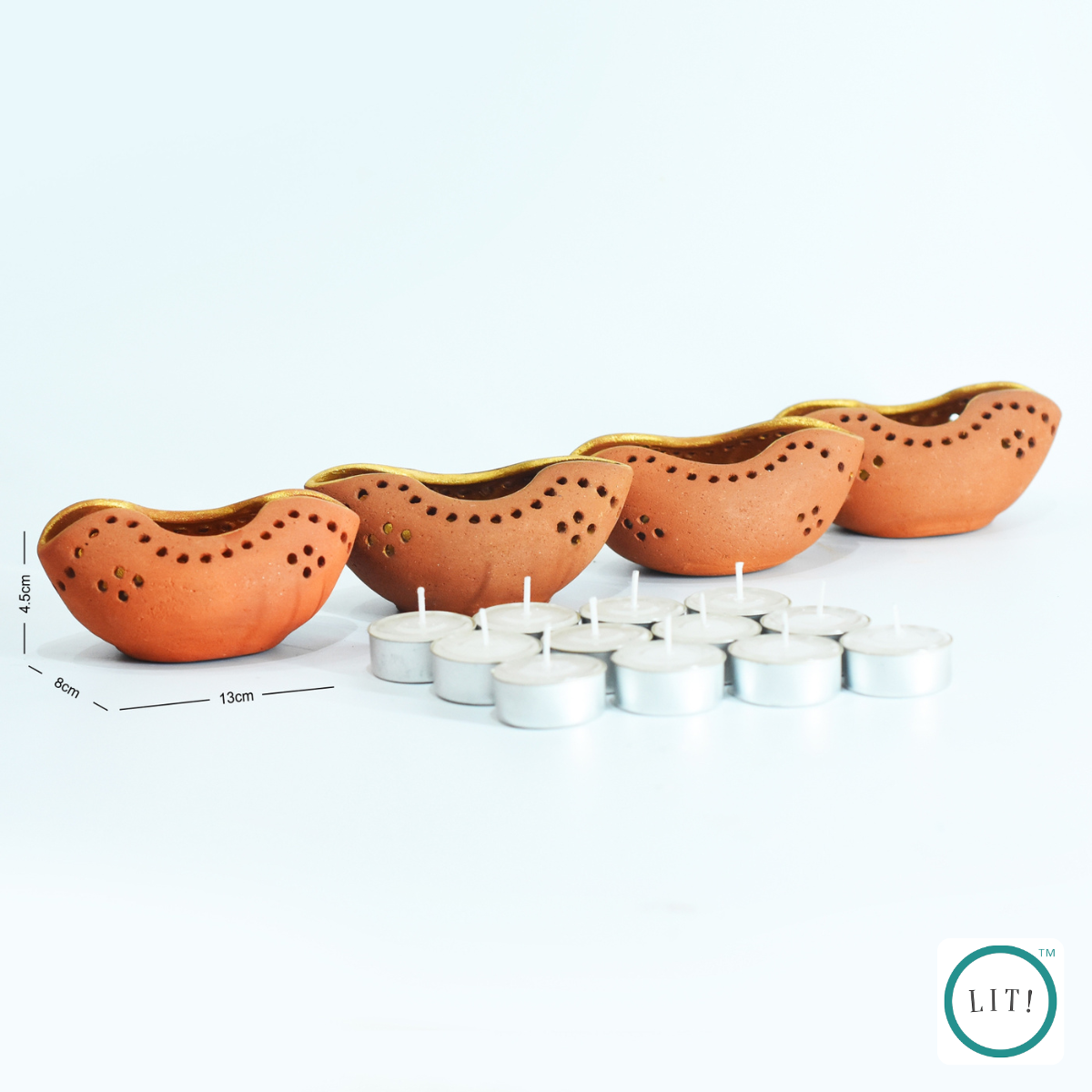 Pack of 2 Chiraag Tealight Holder – Traditional Ambient Decor