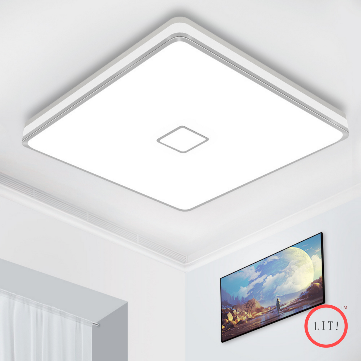 Minimal Square Ceiling Mounted Light