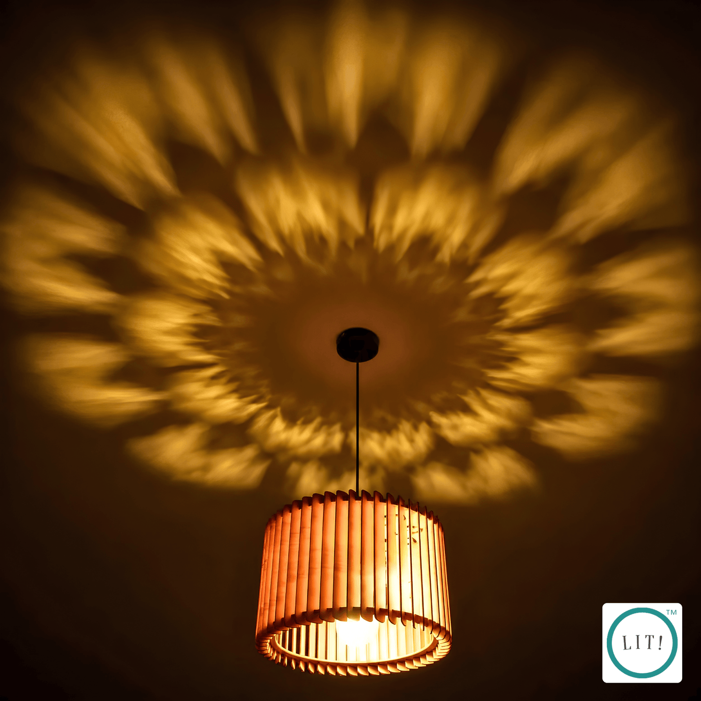 Helix Wooden Pendant Light