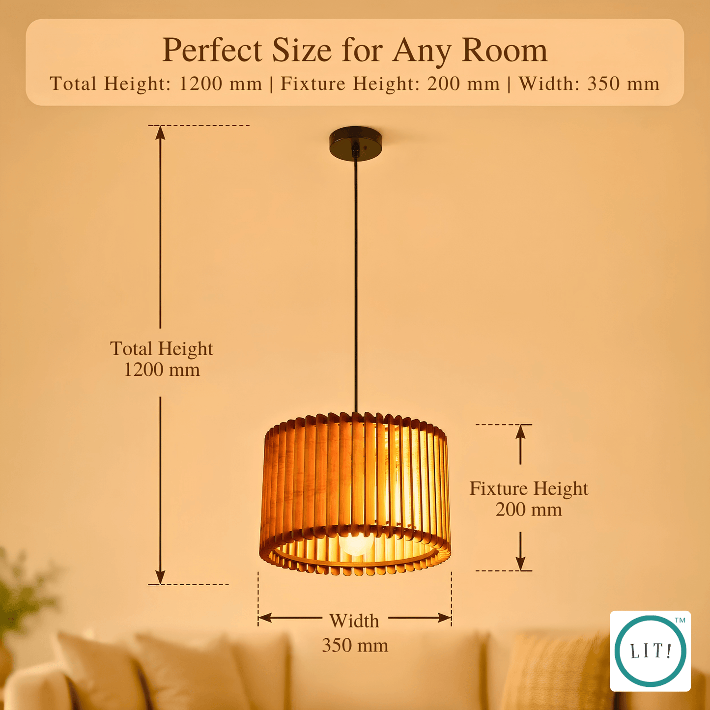 Helix Wooden Pendant Light