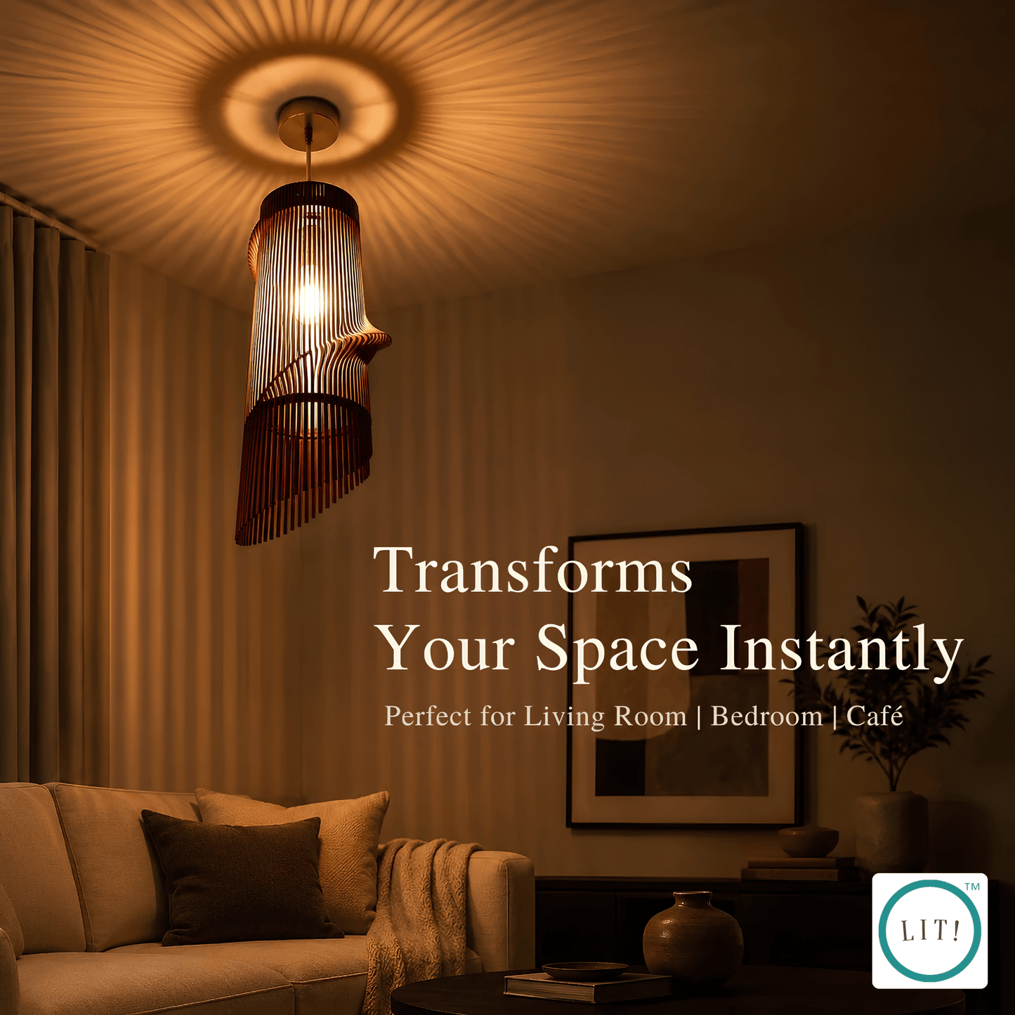 Caden Wooden Pendant Light