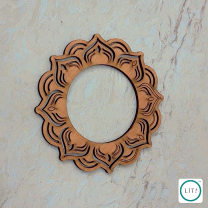 Pack of 4 Decorative Wooden Pot Light Covers