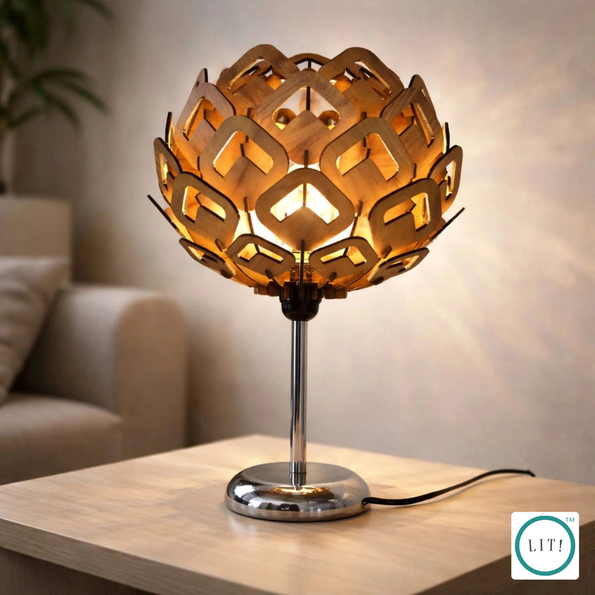 Arven Wooden Table Lamp