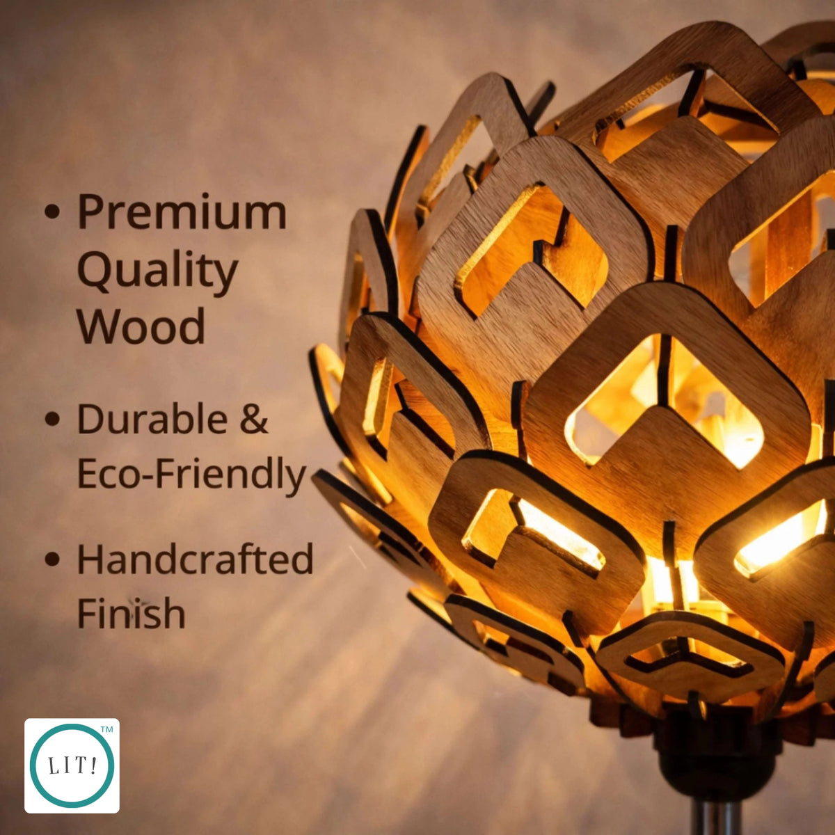 Arven Wooden Table Lamp