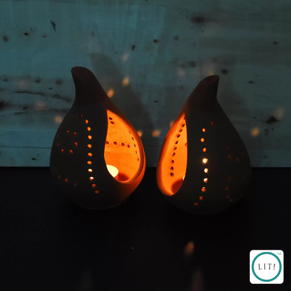 Drova Terracotta Tealight Holder (Pack of 2)