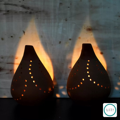 Drova Terracotta Tealight Holder (Pack of 2)