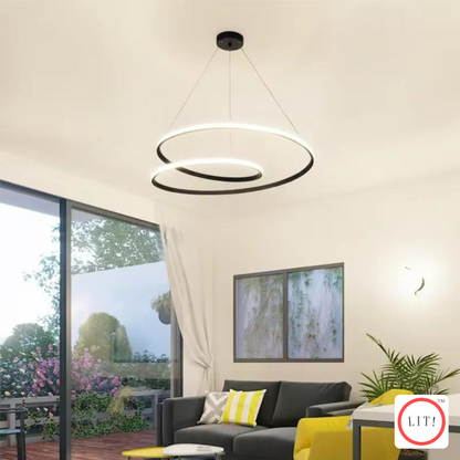 Simple Circle Rings LED Pendant Light