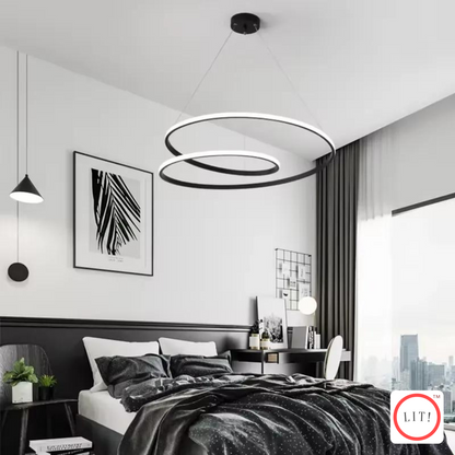 Simple Circle Rings LED Pendant Light