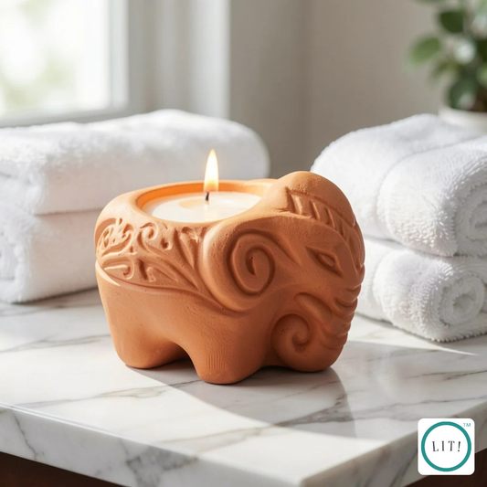Gaja Terracotta Tealight Holder (Pack of 2)