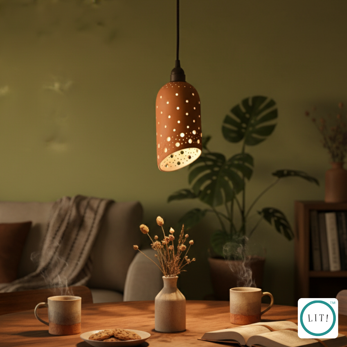 Serra Terracotta Pendant Light