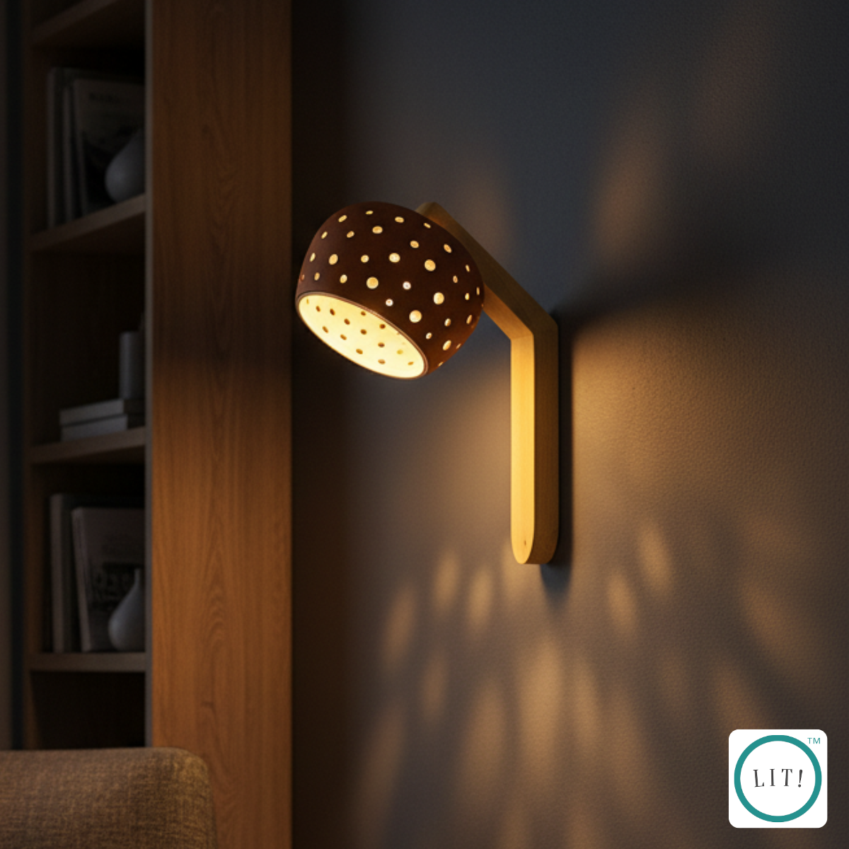 Earthen Wonder Brown Bloom Terracotta Wall Light
