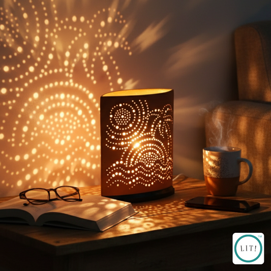 Artistic Eye-Shaped Natural Terracotta Table Lamp