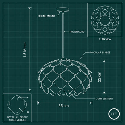 Nivara Wooden Pendant Light