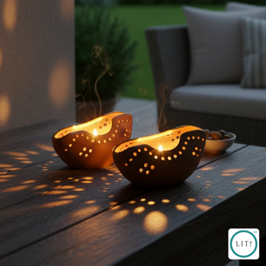 Pack of 2 Chiraag Tealight Holder – Traditional Ambient Decor