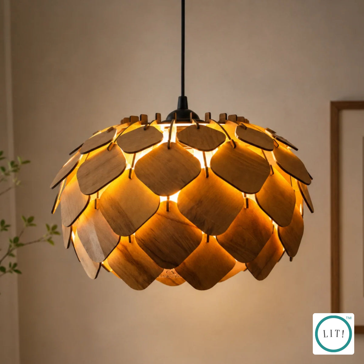 Nivara Wooden Pendant Light