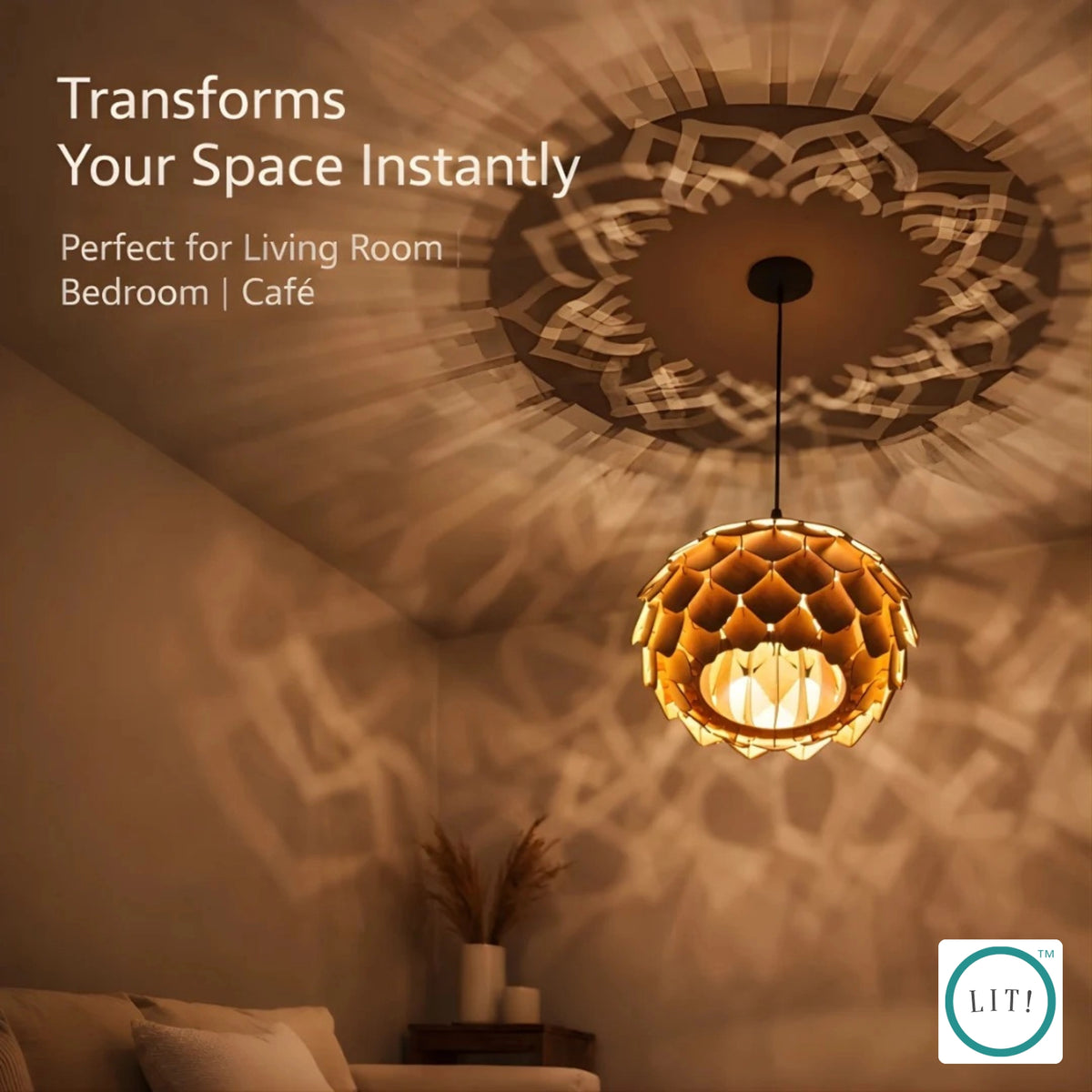 Nivara Wooden Pendant Light
