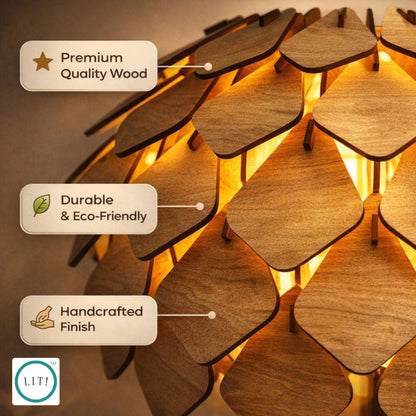 Pinea Wooden Table Lamp