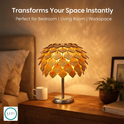 Pinea Wooden Table Lamp