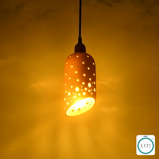 Slice Terracotta Pendant Light – Handcrafted Rustic Elegance