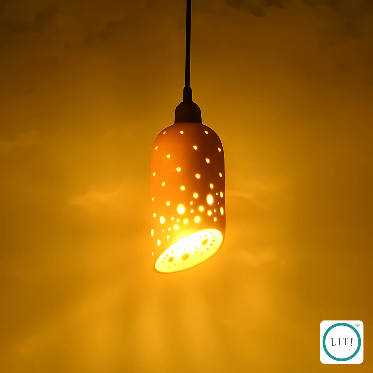 Slice Terracotta Pendant Light _ Handcrafted Rustic Elegance