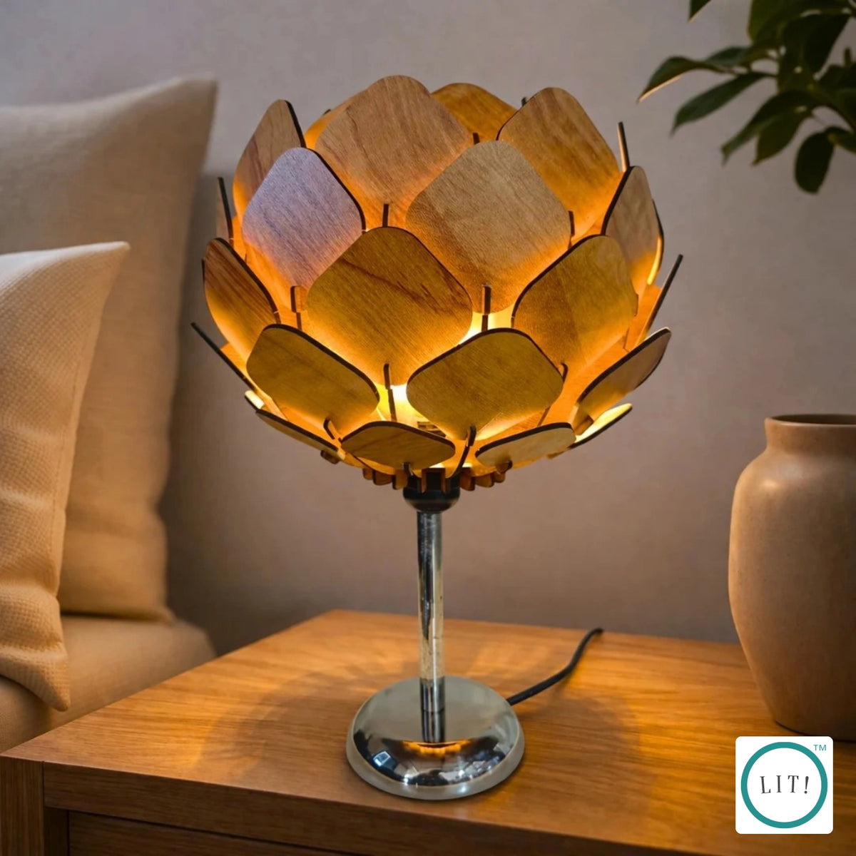 Lotara Wooden Table Lamp
