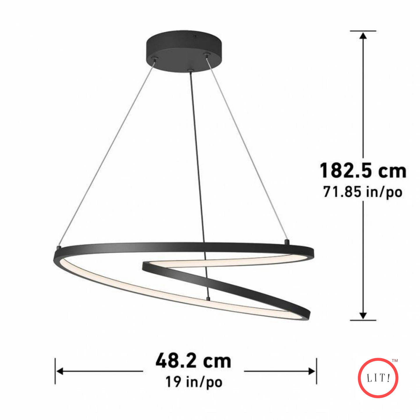 Simple Circle Rings LED Pendant Light