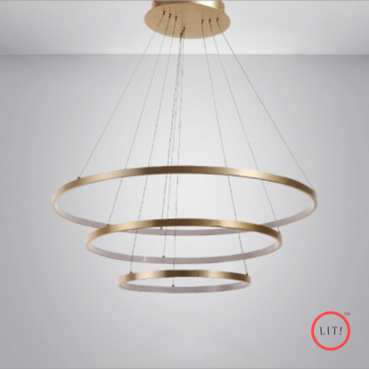 Modern Golden Ring Light Chandelier