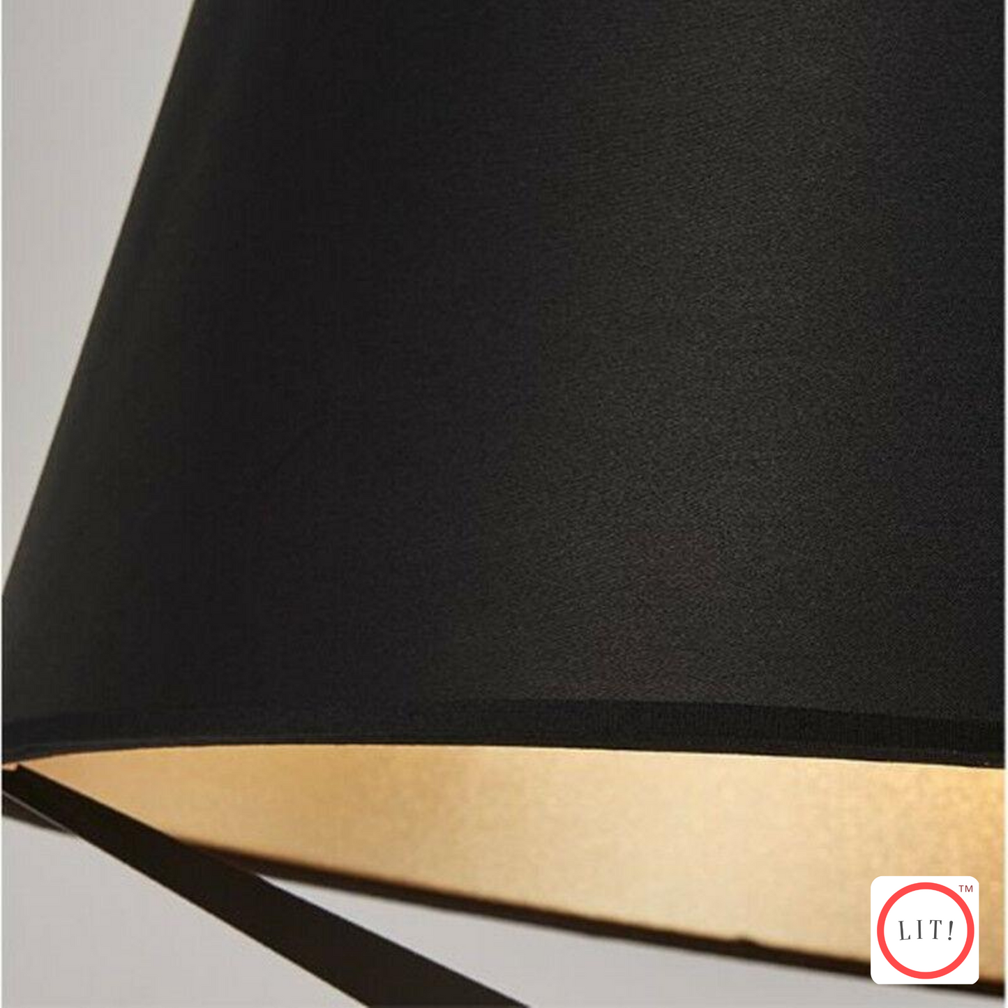 Modern Black Trigeminal Cone Floor Lamp