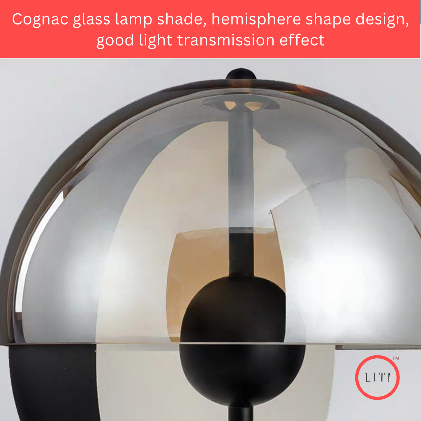 Creative Glass Personality Semi-Circular LED Table Lamp