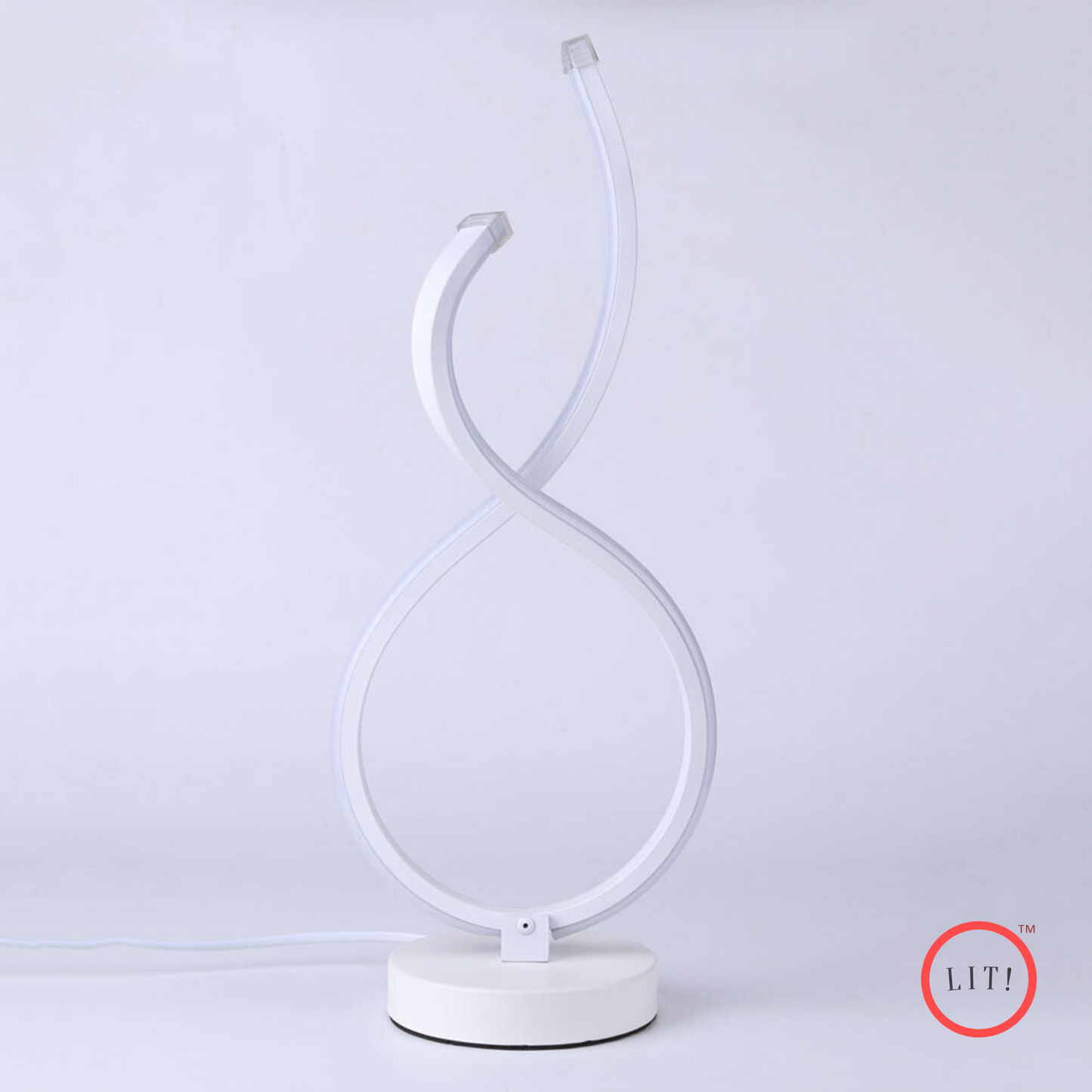 S-shaped LED Spiral Bedside Table Lamp