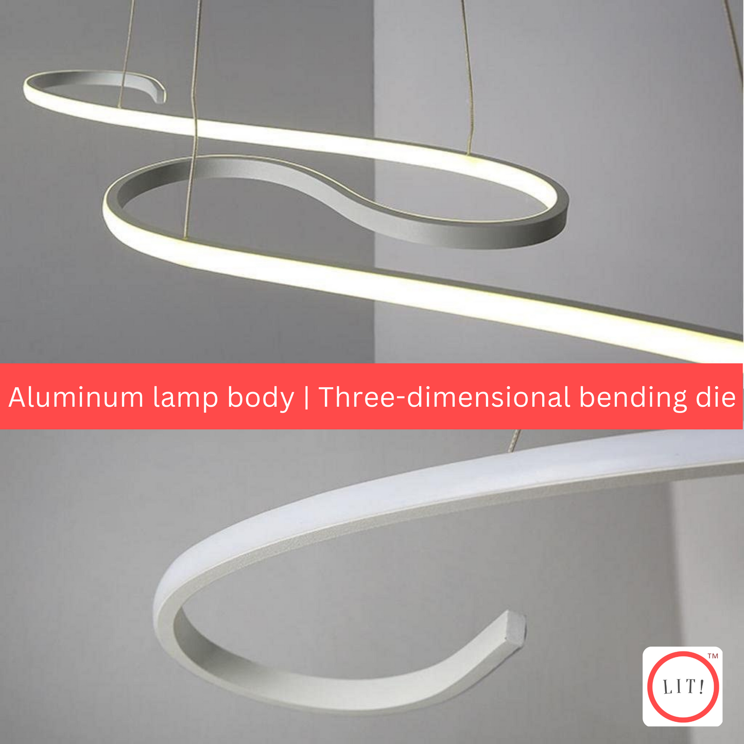 Nordic Modern Wavy LED Chandelier