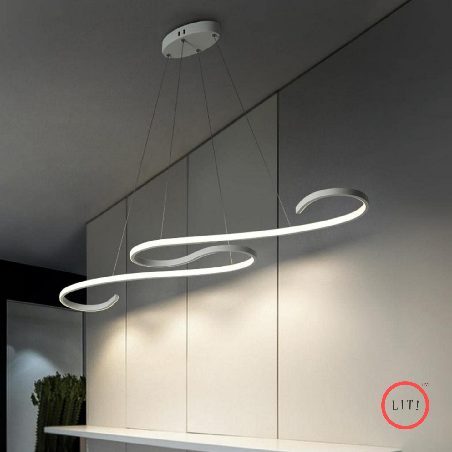 Nordic Modern Wavy LED Chandelier