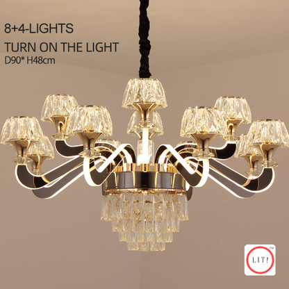 8+4 Heads Luxury Crystal Chandelier